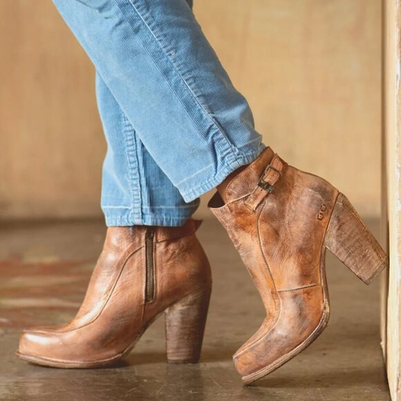 Bed Stu Isla Distressed Leather Booties - Picture 15 of 15